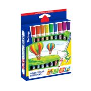 Фломастеры двусторонние Berlingo «Воздушные шары», 20цв., 10шт., двуцвет, утолщ., картон, европодвес