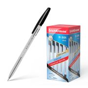 Ручка шар.ErKr R-301 CLASSIC.1.0мм.Stick.прозр.корп.черная
