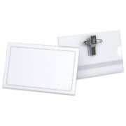 Бейдж 90*57мм (ErKrause) зажим, булавка (7078)