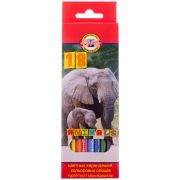 Карандаши K-I-N «Животные» 18цв., заточен., картон. уп., европодвес