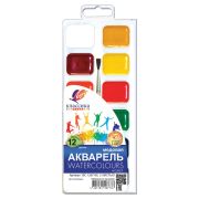 Краски акв.12цв.(Луч) «Классика», с/кистью, п/у (19С1287-08)
