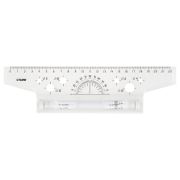 Линейка инерционная (рейсшина) 22см СТАММ ЛР15 металлический ролик