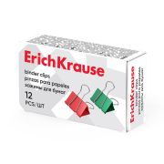 Зажим д/бумаг (ErKrause) 25мм, цветные, к/у.(25090)