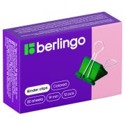 Зажимы д/бум. 19мм (Berlingo) цветные (BC1219f)