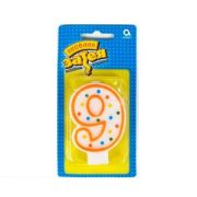 ПРЗД_Свеча д/торта (ВЗ) Цифра «9», 76мм, к/бл.(1502-0153)