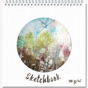 _SketchBook(Полином) Блокнот д/зарисовок [60л.;250х250;мет.гребень;жест.подл;офсет 100гр/м2] (2614)