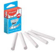 Мел белый 10шт.(Maped) «White' Peps», круглый, специальная формула «без грязи» (593500)