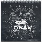 _SketchBook(Полином) Блокнот д/зарисовок Крафт [60л.;250х250;мет.гребень;жест.подл;крафт 80г/м2] (2616)