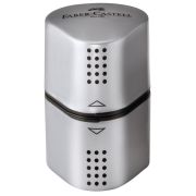 Точилка пластиковая Faber-Castell «Trio Grip 2001», 3 отверстия, 2 контейнера, серый