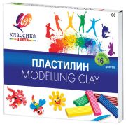 Пластилин 16цв.(Луч) «Классика» 320гр, стек (20С1329-08)
