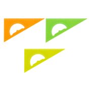 Треугольник (Стамм) (30'60'90') 17см_с транспортиром (180') прозр. цв.(ТК01)