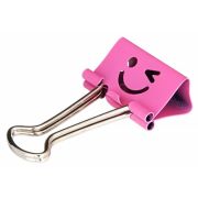 Зажим д/бумаг цветн.19мм DELI Smile.ассорти