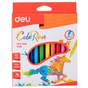 Флом. 12цв.DELI.ColoRun.смываемые.вент.колп.к/бл.