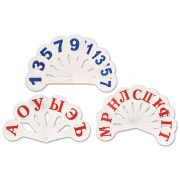 Касса-веер_набор (Пчелка) гласные, согласные, цифры, п/бл.(Н1)