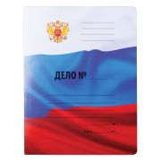 Скоросшиватель «Дело», картон мелованный, 300 г/м2, «Триколор», пробитый