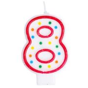 ПРЗД_Свеча д/торта (ВЗ) Цифра «8», 76мм, к/бл.(1502-0151)