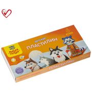 Пластилин «Енот на Аляске» 06 цветов, 90гр, со стеком