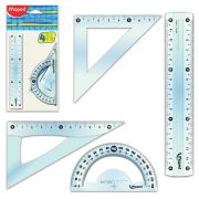 Набор чертежных инструментов мини Maped Essentials: линейка 15см, угольники 15см, транспортир 10см