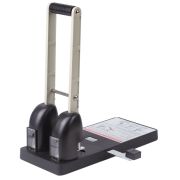 Дырокол мощный 150л.(KwTrio) на 2 отверстия, черный, линейка (952)