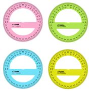 Трансп.360гр.с лин.12см.ассорт.флюор.СТАММ.