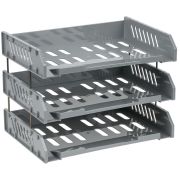 Лоток гориз.3-секц.на штырях СТАММ Сити.серый