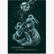 Блокнот, А4, 20л., скрепка, «SKETCHBOOK BLACK », черная бумага 120г/м2, 4+0 2823