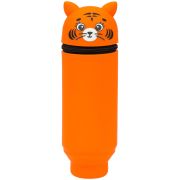 Пенал мягкий 200*55*50 Berlingo «Tiger», силикон, рыжий