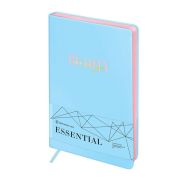Ежедневник недатир. A5, 136л., кожзам, Greenwich Line «Essential. Blue», цв. срез