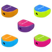 Точилка пластиковая Berlingo «Fuze Ergo», 1 отверстие, контейнер, ассорти, блистер, европодвес