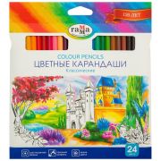 Карандаши цветные Гамма «Классические», 24цв., заточен., картон, европодвес