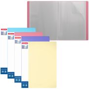 Папка-файл 30 карманов ErKr 0.6мм.инф.вставка.Matt Pastel.ассорти