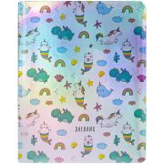 Дневник 1-11 кл. 48л. (твердый) «Magic unicorns», гологр.бумага, печать, тон. блок, ляссе