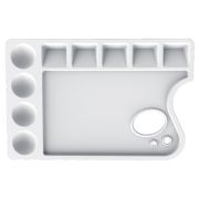 Палитра для рисования ЛУЧ пластиковая, прямоугольная с отверстием, 23х15см, толщ. 10мм, 29С 1729-08