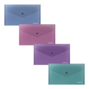 Папка на кноп.С6 ErKr.Vivid полупрозр.ассорти