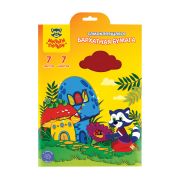 Бархатная бумага самоклеящаяся A4, Мульти-Пульти, 7л., 7цв., в папке с европодвесом