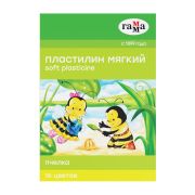 Пластилин Гамма «Пчелка», 16 цветов, восковой, мягкий, 240г, со стеком, картон