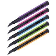 Нож канцелярский 9мм Berlingo «ColorZone», черное лезвие,auto-lock, металл. направл.,ассорти, евро