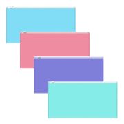 КОНВЕРТ ПЛАСТ. НА МОЛНИИ, ERICH KRAUSE® FIZZY PASTEL TRAVEL ZIP, 0.18 ММ, АССОРТИ /12/168/