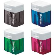 Точилка пластиковая Berlingo «Perfect», 1 отверстие, контейнер, ассорти