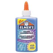 Клей канцелярский Elmers «Color Changing Glue»,147мл, для слаймов, меняющ цв., синий-фиолет, непрозр