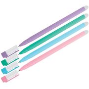 Ручка гелевая стираемая OfficeSpace «Soda» синяя, 0,5м, антискол. корпус ассорти