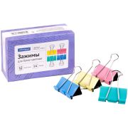 Зажим для бумаг 51мм, OfficeSpace, 1 шт., цветной, ПОШТУЧНО