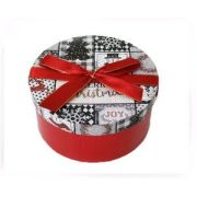**НГ ПодарочнаяКоробка(Атмикс) Рождество [круглая;d 12х6 см] (GB74590-3)