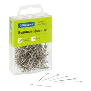 Булавки офисные OfficeSpace, 30мм, 250 шт., пластик. коробка, европодвес
