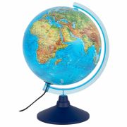 Глобус интерактив.d=25см.ГЛОБЕН.физико-политич.плас.подс.подсв.+очки.к