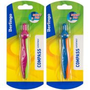 Циркуль Berlingo «Supertwist» пластиковый, 120мм, безопасная игла, блистер