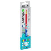 Карандаши цветные двусторонние Berlingo «SuperSoft. Duo», 12цв, 06шт, трехгр., заточ., европ.