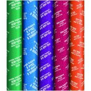 Упаковочная бумага глянц. 70*100см, ArtSpace «Прикольные надписи», 90г/м2, ассорти 5 дизайнов