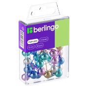 Кнопки силовые Berlingo, 50шт.,металлизированные, ассорти, пласт. упак., европодвес