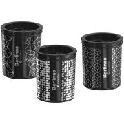 Точилка пластиковая Berlingo «DoubleBlack», 2 отверстия, контейнер, ассорти